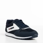 Vencil kék férfi sportcipő, textil anyagból készült