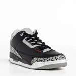 Marcelo fekete és szürke férfi sportcipő, műbőrből készült