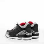 Marcelo fekete és szürke férfi sportcipő, műbőrből készült