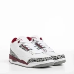 Marcelo fehér és bordó férfi sportcipő, műbőrből készült