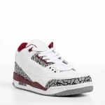 Marcelo fehér és bordó férfi sportcipő, műbőrből készült