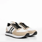 Eliot bézs férfi sportcipő, műbőrből készült