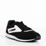 Vencil fekete férfi sportcipő, textil anyagból készült