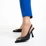 Caelin fekete női szandál, textil anyagból készült