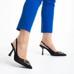 Caelin fekete női szandál, textil anyagból készült