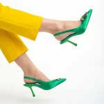 Caelin zöld női szandál, textil anyagból készült