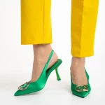 Caelin zöld női szandál, textil anyagból készült