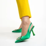 Caelin zöld női szandál, textil anyagból készült