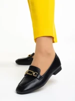 Perdita fekete női mokaszin, műbőrből készült