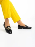 Ronnette fekete női mokaszin, műbőrből készült