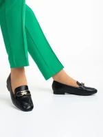 Rosalea fekete női mokaszin, műbőrből készült