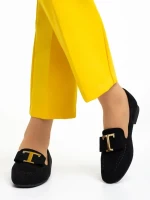 Rosey fekete női mokaszin, műbőrből készült