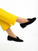 Rosey fekete női mokaszin, műbőrből készült