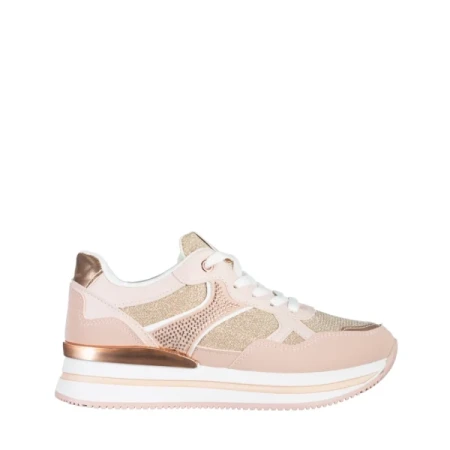 Haya rózsaszín női sportcipő, textil anyagból készült