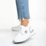 Nairobi fehér női sportcipő, műbőrből és textil anyagból készült