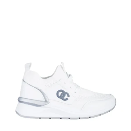 Nairobi fehér női sportcipő, műbőrből és textil anyagból készült