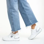 Nairobi fehér női sportcipő, műbőrből és textil anyagból készült