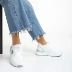 Nairobi fehér női sportcipő, műbőrből és textil anyagból készült