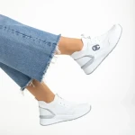 Nairobi fehér női sportcipő, műbőrből és textil anyagból készült