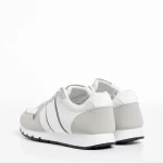 Lorenzo fehér és szürke férfi sportcipő, textil anyagból készült