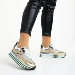 Dottie arany női sportcipő, műbőrből és textil anyagból készült