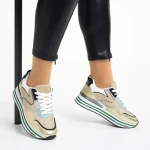 Dottie arany női sportcipő, műbőrből és textil anyagból készült