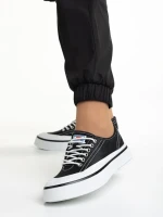 Dariana fekete női tornacipő, textil anyagból készült