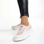 Dariana rózsaszín női tornacipő, textil anyagból készült