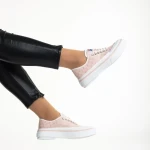 Dariana rózsaszín női tornacipő, textil anyagból készült