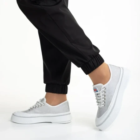 Dariana szürke női tornacipő, textil anyagból készült