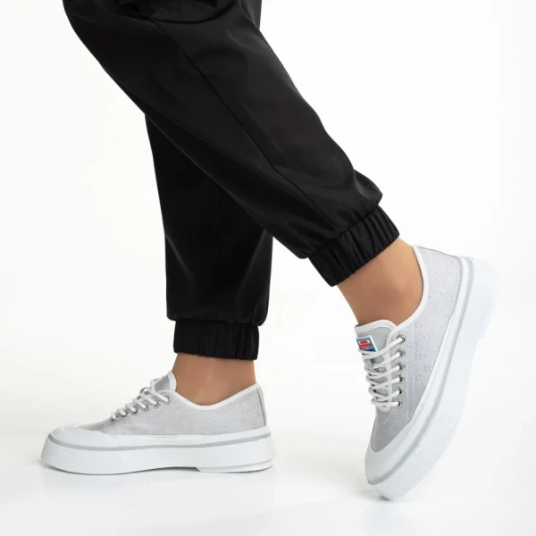 Dariana szürke női tornacipő, textil anyagból készült