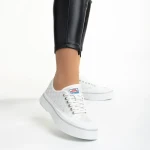 Dariana fehér női tornacipő, textil anyagból készült