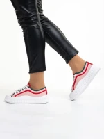 Malaya rózsaszín női tornacipő, textil anyagból készült