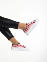 Malaya rózsaszín női tornacipő, textil anyagból készült