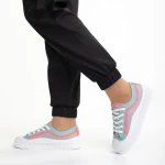 Malaya szürke női tornacipő, textil anyagból készült