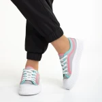 Malaya szürke női tornacipő, textil anyagból készült