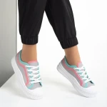 Malaya szürke női tornacipő, textil anyagból készült