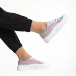 Malaya szürke női tornacipő, textil anyagból készült