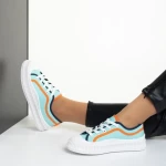 Malaya kék női tornacipő, textil anyagból készült