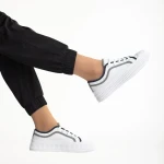 Malaya fehér női tornacipő, textil anyagból készült