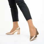 Mirsada rózsaszín női cipő sarokkal, műbőrből készült