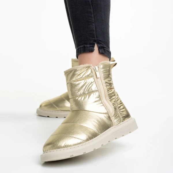 Giuditta arany női csizma, textil anyagból készült