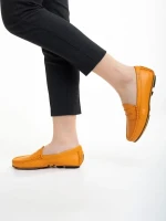 Carmella narancssárga női mokaszin, valódi bőrből készült
