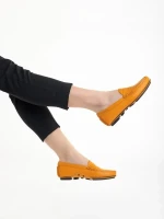 Carmella narancssárga női mokaszin, valódi bőrből készült