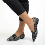 Marco fekete női balerina, Lally valódi bőrből készült