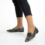 Marco fekete női balerina, Lally valódi bőrből készült