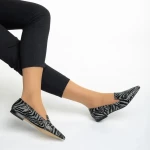 Marco fekete női balerina, Lally valódi bőrből készült