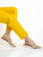 Marco bézs női cipő, Alfonsina valódi bőrből készült