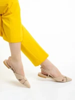 Marco bézs női cipő, Alfonsina valódi bőrből készült