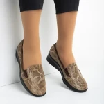 Liora bézs női cipő, valódi bőrből készült